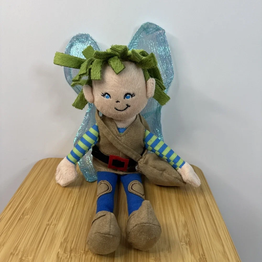 The Tale Of The Tooth Fairy Boy Doll Plush Green Blue Brown‎ Bag 10